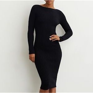 Dynamite Long Sleeve Ribbed Sweater Dress Size M